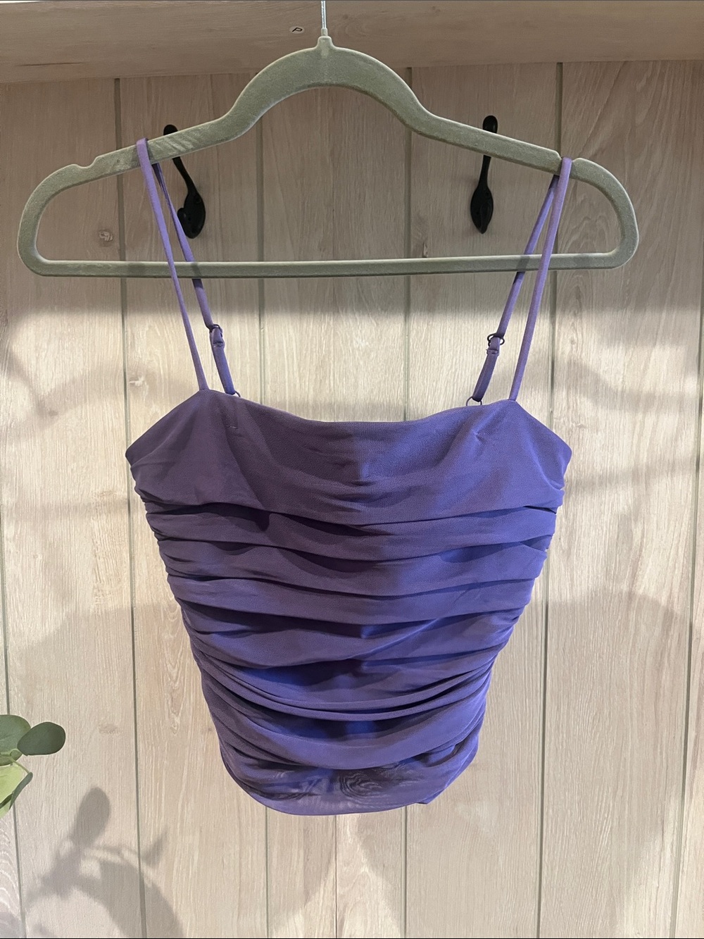 Express Lavender Ruched Bodycon Camisole